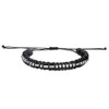 LUTAKU Morse Code Bracelets, Gifts for Men, Gunmetal Beads on