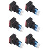 25 Pcs Push Button Switch Light Indicate Self Locking Long