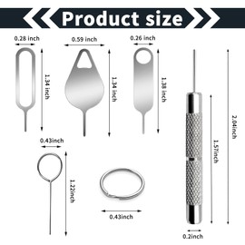 Wjelet 7pcs Video Doorbell Security Key Removal Tool Kit, 4 Release Pins, 2 Doorbell Removal Pins, 1 Key Ring Compatible with Nest, Arlo, Eufy, Blink, Mount, Security Pin Key Release Removal Tool