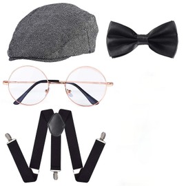 Beelittle 1920s Men Costume Accessories Old Man Costume Grandpa Cosplay Set