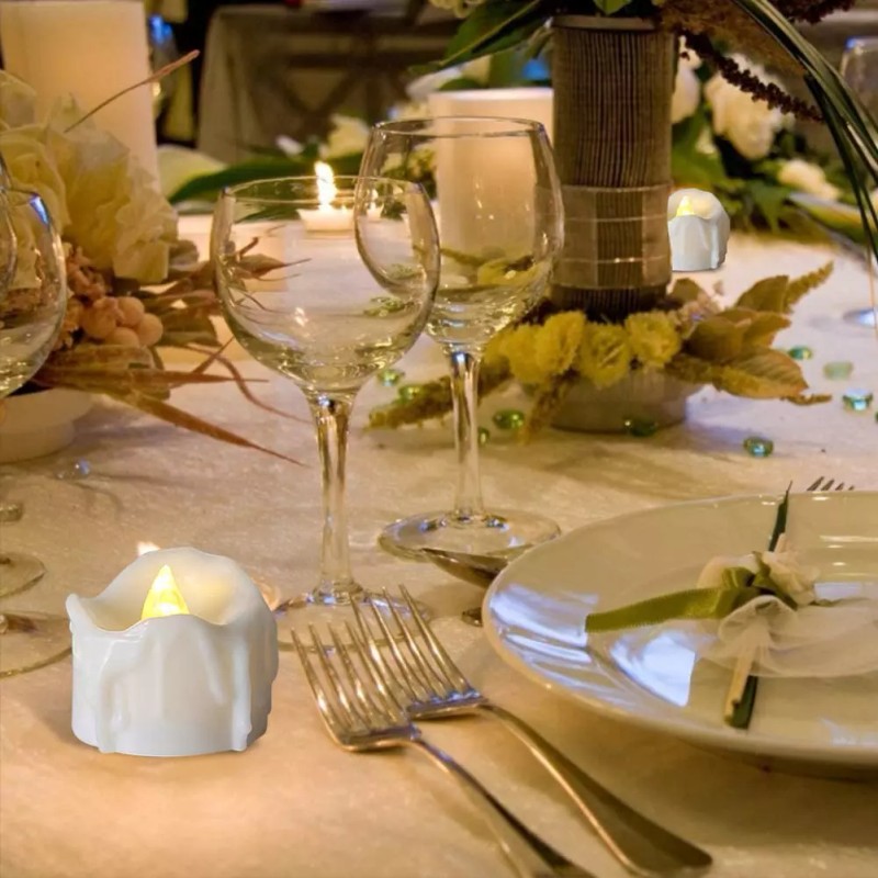 Luminara 12 Pcs Style Moving Wick Led Flameless Tea Candles