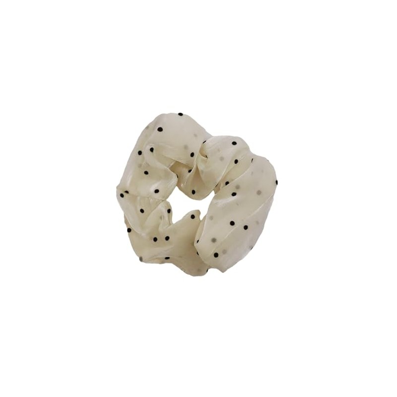 Wego Dot Scrunchy Hair Accessory, Cute, Gift, Women's, F, Off-White