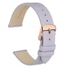 WOCCI 10mm Watch Strap with Rose Gold Buckle, Elegant Genuine