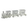 Silverplated Train First Curl & Tooth Baby Gift Set