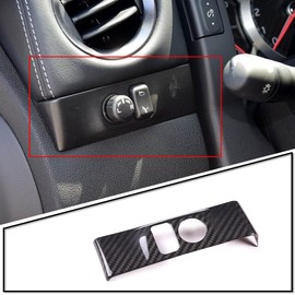 TOYCIDFG Car Dashboard Sideview Mirror Adjust Button Frame Cover Trim for Nissan GTR R35 2008-2016, Carbon Fiber Car Decoration Accessories