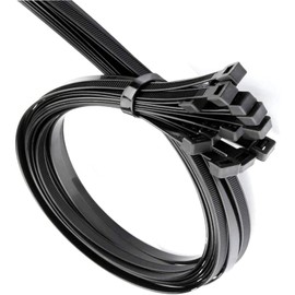 Plastic Nylon Zip Ties, Heavy Duty Zip Ties 260 Pound Ultra Strong, Ultra Wide Plastic Zip Ties, Large Zip Ties, Ultra Long Zip Ties (Black，80 cm/31inch 100 pcs)