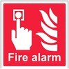 V Safety Fire Alarm Logo Sign - 200mm x 200mm
