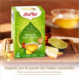 Yogi Tea - For the Senses, Natural Energy, White Ayurvedic Tea, Organic, with Lemon and Bergamot Oil, Yogi Tea Pack of 3, 3 x 17 Bags (51 Tea Bags Total), Ideal as a Gift