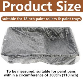 Paint Tray Liners, 30-Pack, Disposable Paint Pan Covers for Rollers (18inch)