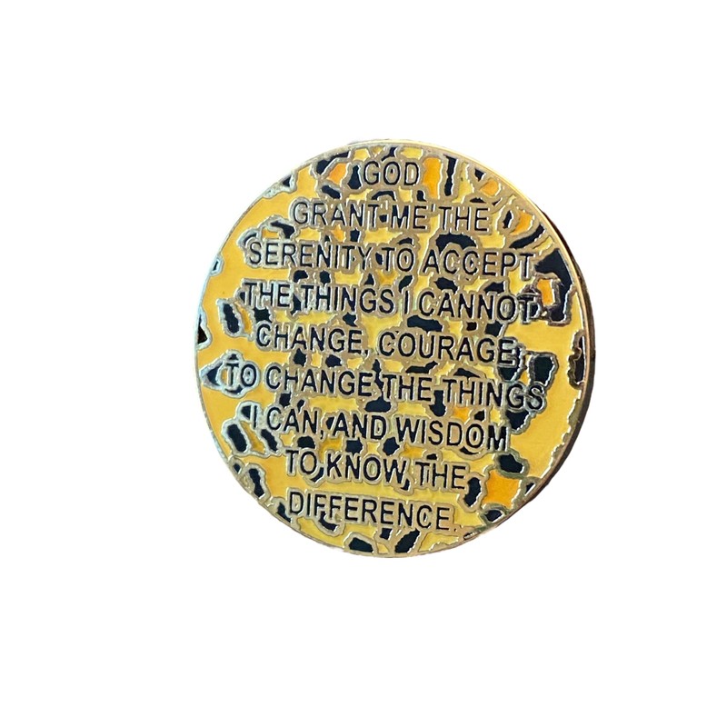 RecoveryChip 2 Year AA Medallion Reflex Leopard Gold Plated Animal