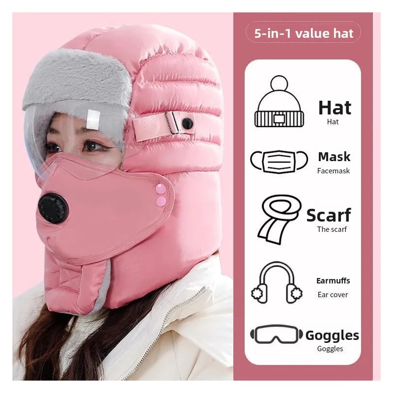 2027 NEW KJ Thick Plush Cycling Winter Hat with Ear