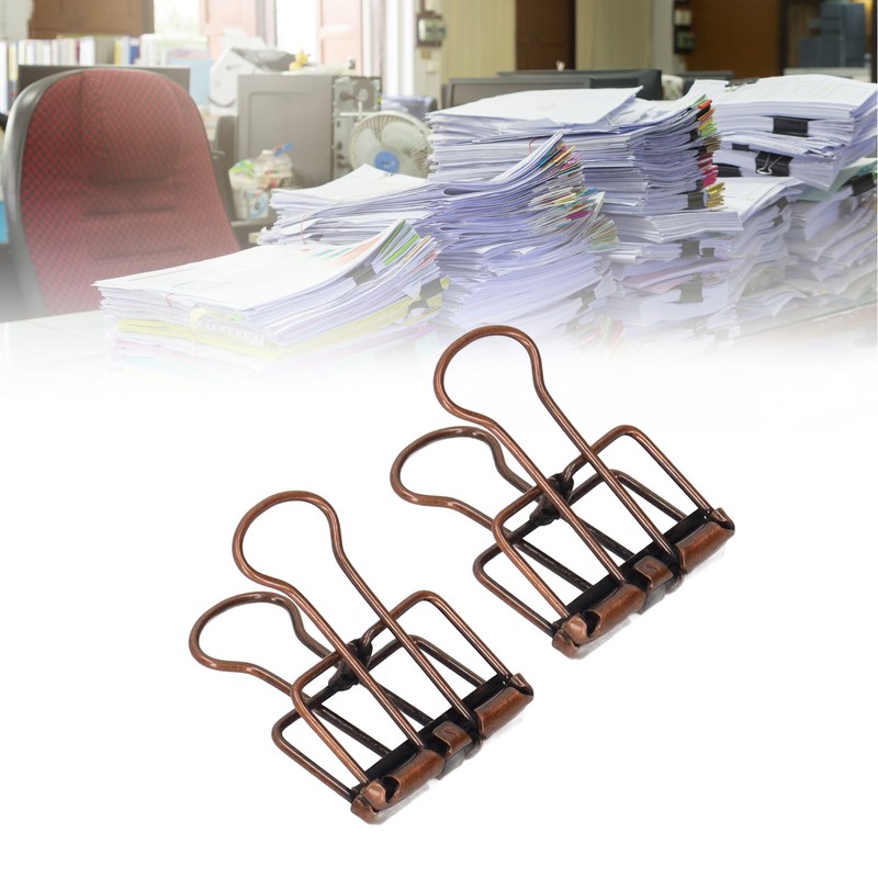 80Pcs Hollow Binder Clips 0.7in Sturdy Metal Hollow Out Strong