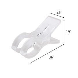WARMBUY Clear Plastic Towel Clips, 8 Pack
