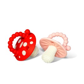 RAZBABY Mordedor de Silicona Suave para Bebés y Niños Mayores de 3 Meses. Chupete con Cerdas Masajeadoras para Aliviar la Dentición. Alivia las...    