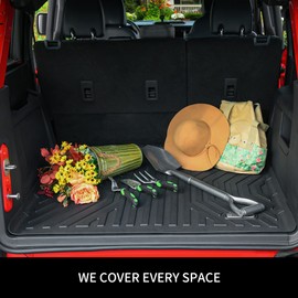 OEDRO Cargo Trunk Liner Black Fits for 2019-2023 Subaru Forester, Custom Fit Cargo Mats Behind 2nd Row Rear Cargo Trunk Tray Floor Mat