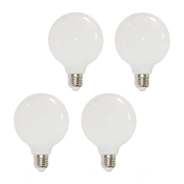 E26 9W Light Bulbs G25/G80 LED Globe Light Bulb Non-dimmable 3000K Warm White Lights 800 Lumens 80 Watt Equivalent Vanity Light for Vanity Mirror Pendant Dressing Room Wall Sconces (4 Pack)