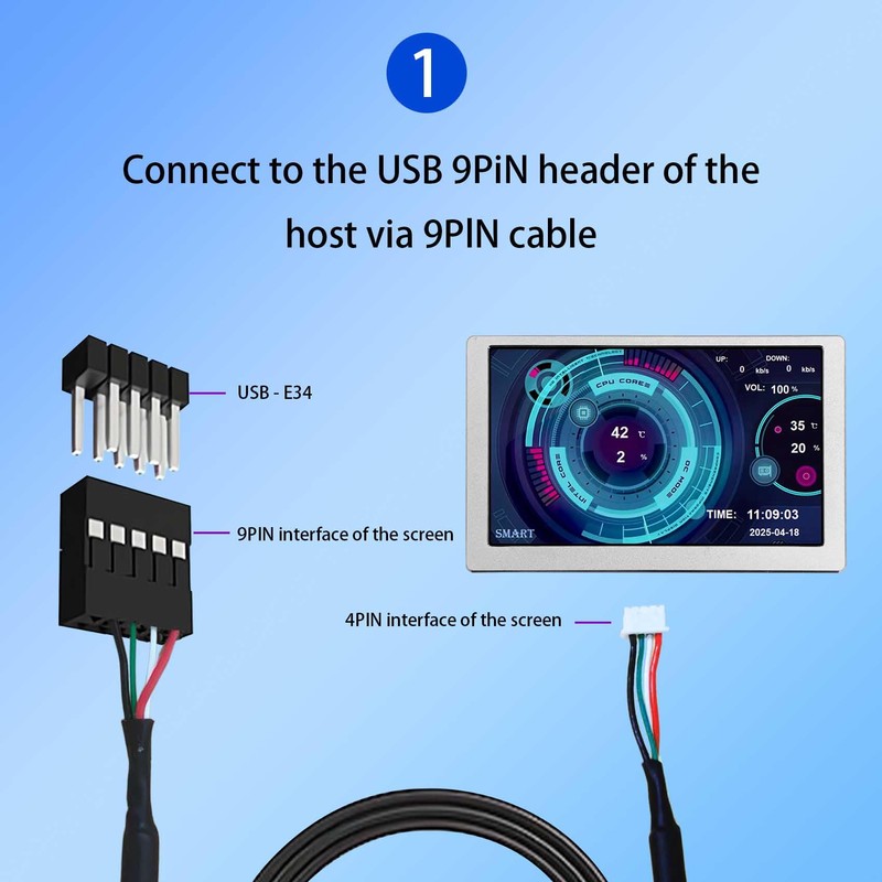 VSDISPLAY 5 Inch LCD Monitor 800x480 for Computer PC Case