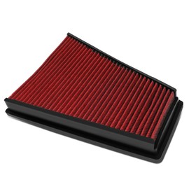 Auto Dynasty High Flow Engine Air Panel Filter Drop-in Reusable & Washable Compatible with 2006-2015 Ford Galaxy II/Volvo V70 III (Red)