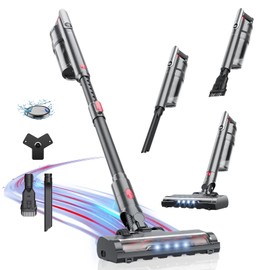 RONEAIR Cordless Vacuum Cleaner, 50KPa Powerful Suction Stick Vacuum Cordless with Anti-Tangle Brush, Lightweight Rechargeable Handheld Vacuum for Hardwood Floor Carpet Car Home