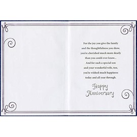 Designer Greetings Candle Lit Dinner Table on Dock at Night Wedding Anniversary Congratulations Card for Son and Wife