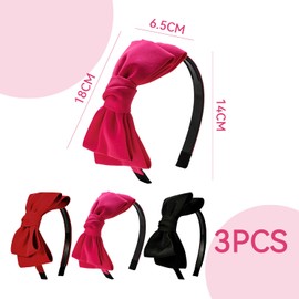 3 Pieces Bow Headbands, Simple And Versatile Headbands, Anti-Slip Headbands, Women'S Hairstyle Accessories, And Clothing Accessories.