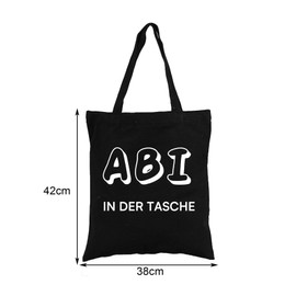 jenich Abitur 2025 Gifts Abitur Bag Keyring ABI in Bag Black Gift for Passed Abitur Exam Gift for Boys Girls, black