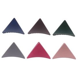 Beatifufu 6pcs Triangular Geometry Gripper Triangle Hair Claws - Ponytail Claw Clips in Plastic for Women Adults