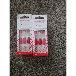 Kiss 2x Kiss Impress Press-On Manicure Nails - Limited Always And Forever IM33X Red