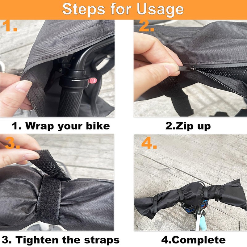 2 pcs Handlebar Cover Ebike Transport Protection, (35.8× 9 in)