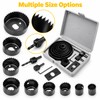 11/16-Piece Woodworking Hole Saw Set – Carbon Steel Hole Cutter