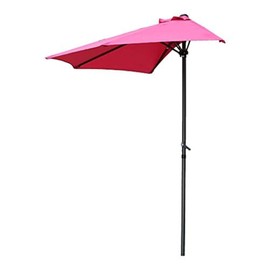 Maykoosh Pink Half Round Wall Hugger Umbrella