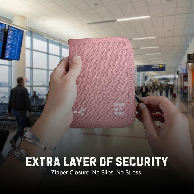Zero Grid Cartera para pasaporte - Soporte para documentos de
