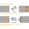 12Sets 4040 Series Aluminum Extrusion Connectors,12pcs 4040 Aluminum Profile Corner