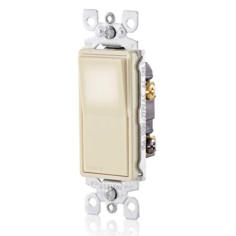 Leviton L5613-2T 15 Amp Decora LED Illuminated Light Wall Switch,