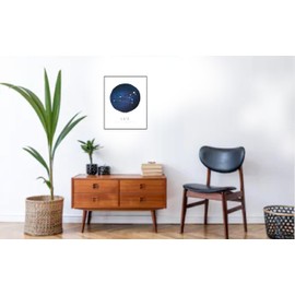 Leo Zodiac Constellation Art 14" x 11" - Minimalist & Dreamy Astrology Print - Perfect Horoscope Print for Nursery Decor, Bedrooms, Playrooms, Classrooms and Gifts