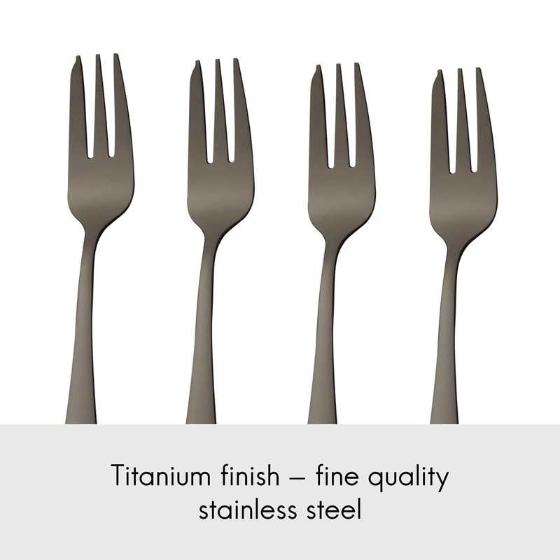Viners Select Set of 4, 18/0 Stainless Steel Pastry Fork