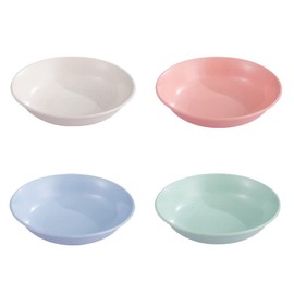 esowemsn 8pcs Plastic Mini Round Sauce Dishes Dipping Bowls Soy Sauce Dishes Appetizer Serving Tray for Home Kitchen Restaurant(pink,blue,green,white)