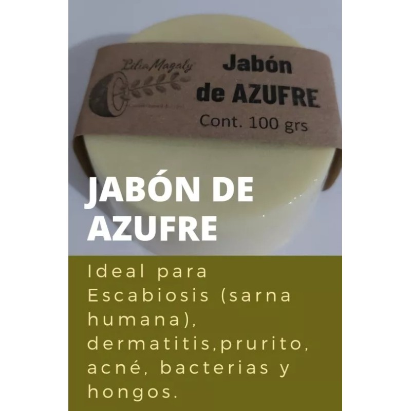 LiliaMagaly Jabón De Azufre 100 Grs (20 Piezas)