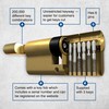 UAP Thumb Turn Euro Cylinder Lock with Anti-Snap & 3
