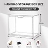 Stebopum Purse Organizer for Closet, Clear Acrylic Display Box for
