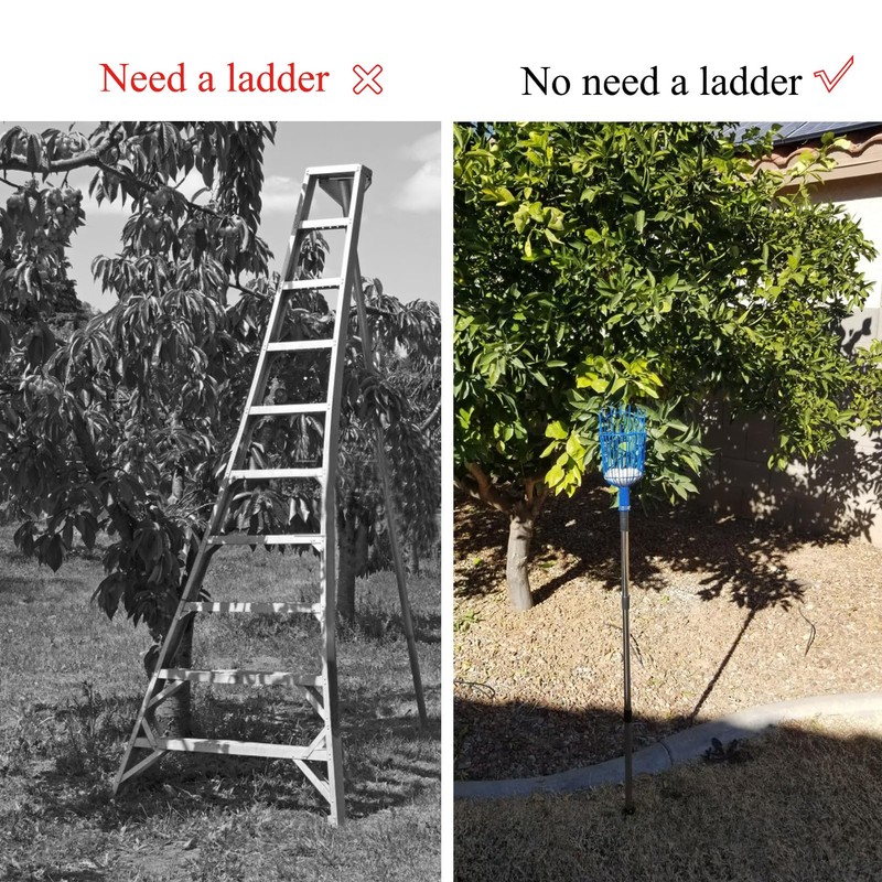 fulandci Fruit Picker Basket Only Twist-On Integrated Non-Detachable Harvesting Tool