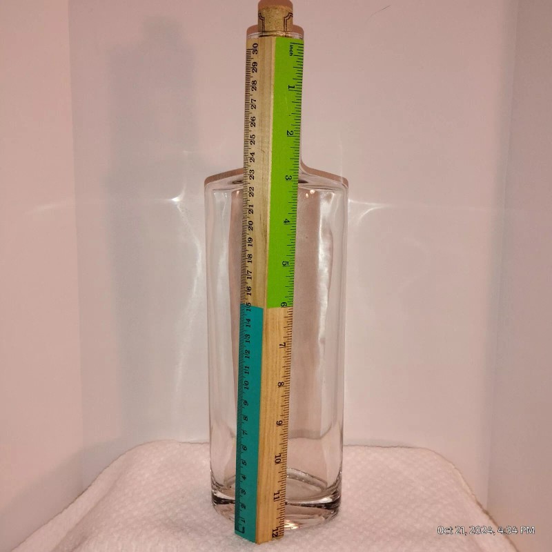 St. Louis New Liquor/ Spirits 750ml Clear Glass Bottle. Oval,