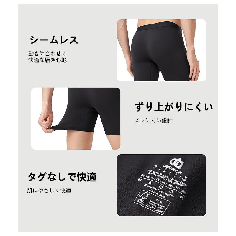 VIVO-BINIYA Men's Seamless Underpants, Swim Undershorts, Amphibious, Swim Shorts, Supporter,