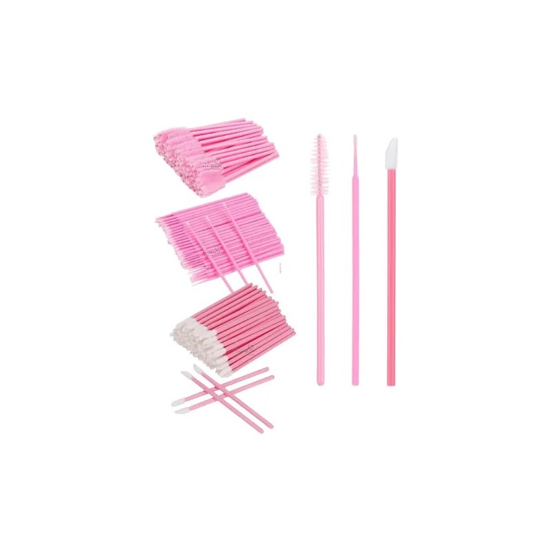 100 Microbrush + 50 Cepillos+ 50 Lip Brush Para Pestañas