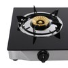 2-Burner Gas Stove, Portable Piezoelectric Ignition LPG Stove, Countertop Gas