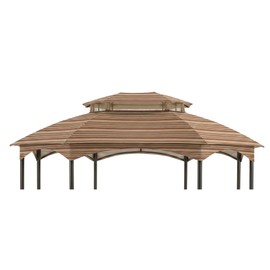 Garden Winds Durable 350 Replacement Canopy Top Compatible with Manhattan 10’ x 12’ Gazebo Model L-GZ1138PST - Stripe Canyon