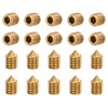 sourcing map 20Pcs Set Screws M4x6mm Brass Cone Point Hex