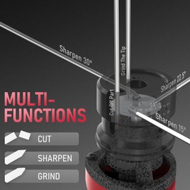 YESWELDER Tungsten Electrode Sharpener Grinder For TIG welding, Handheld Electric, 110V TIG Welding Rotary Tool With Flat Grinding Block Cut-Off Slot, 4 Sizes 3 Angles