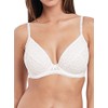 Freya Women's Soiree Lace Padded Plunge Underwire Bra, White, 34E