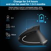 Vassink Wireless Mouse Ergonomic Mouse Rechargeable Vertical Optical Mice with